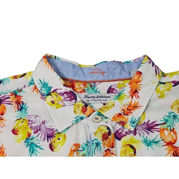 Tommy Bahama The Veracruz Cay Shirt Pineapple Hawaiian Colorful Aloha Men's 2XL - Picture 3 of 10